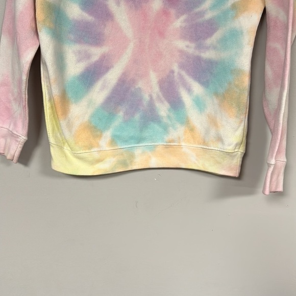 Dreamsicle Kids Pastel  Multicolor Spiral Tie Dye Pullover Sweatshirt,  L - Picture 5 of 5